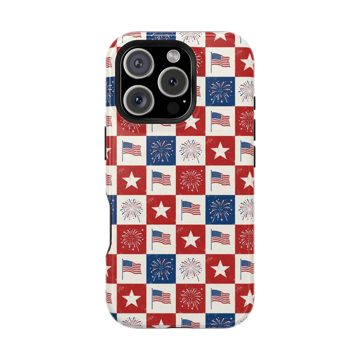 4th of July Patriotic iPhone Case — Magnetic Impact-Resistant