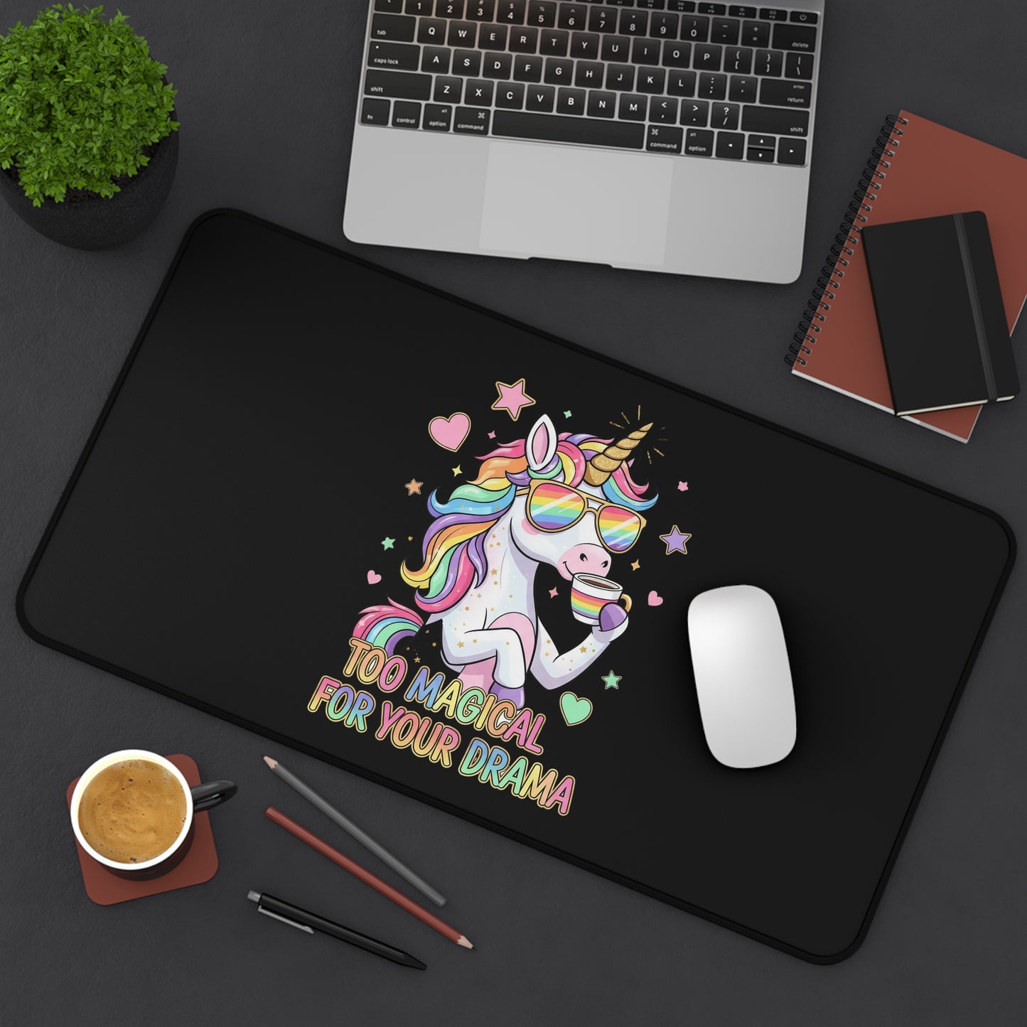 Whimsical Desk Mat for Home Office or Holiday Workspace Decor