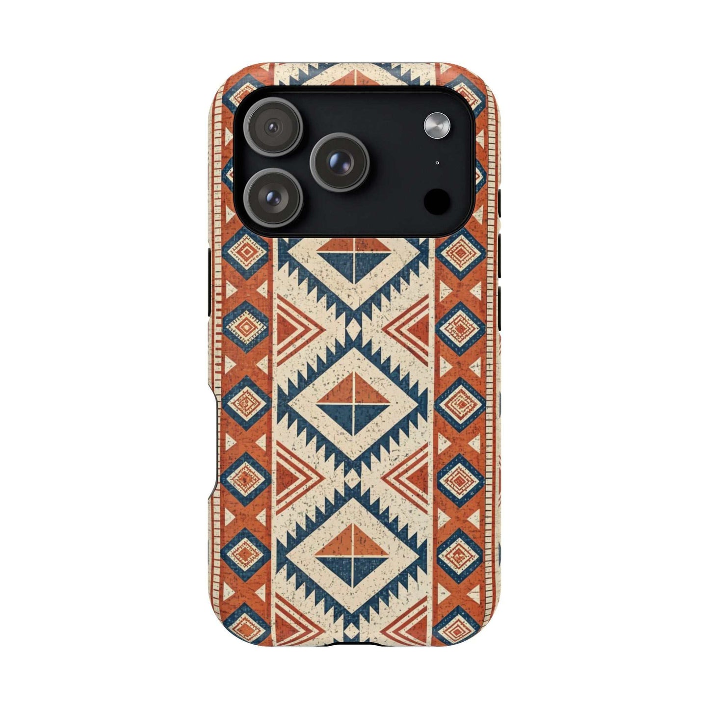 iPhone case with durable tribal inspired pattern and MagSafe compatibility