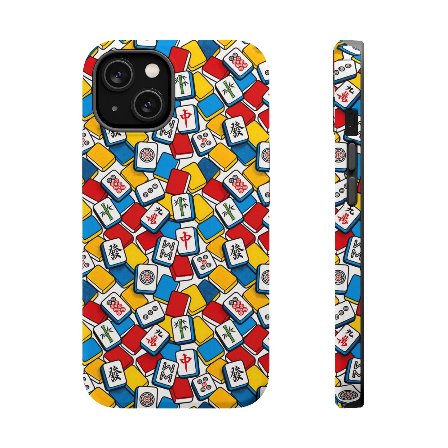 Mahjong-Inspired Vibrant iPhone Case — Magnetic Impact-Resistant