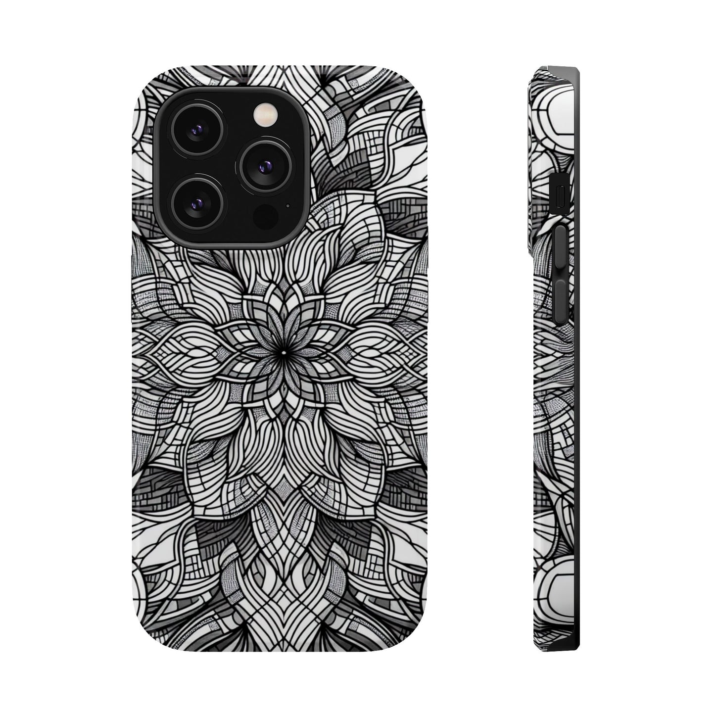 Black and White Art Explosion iPhone Tough Case
