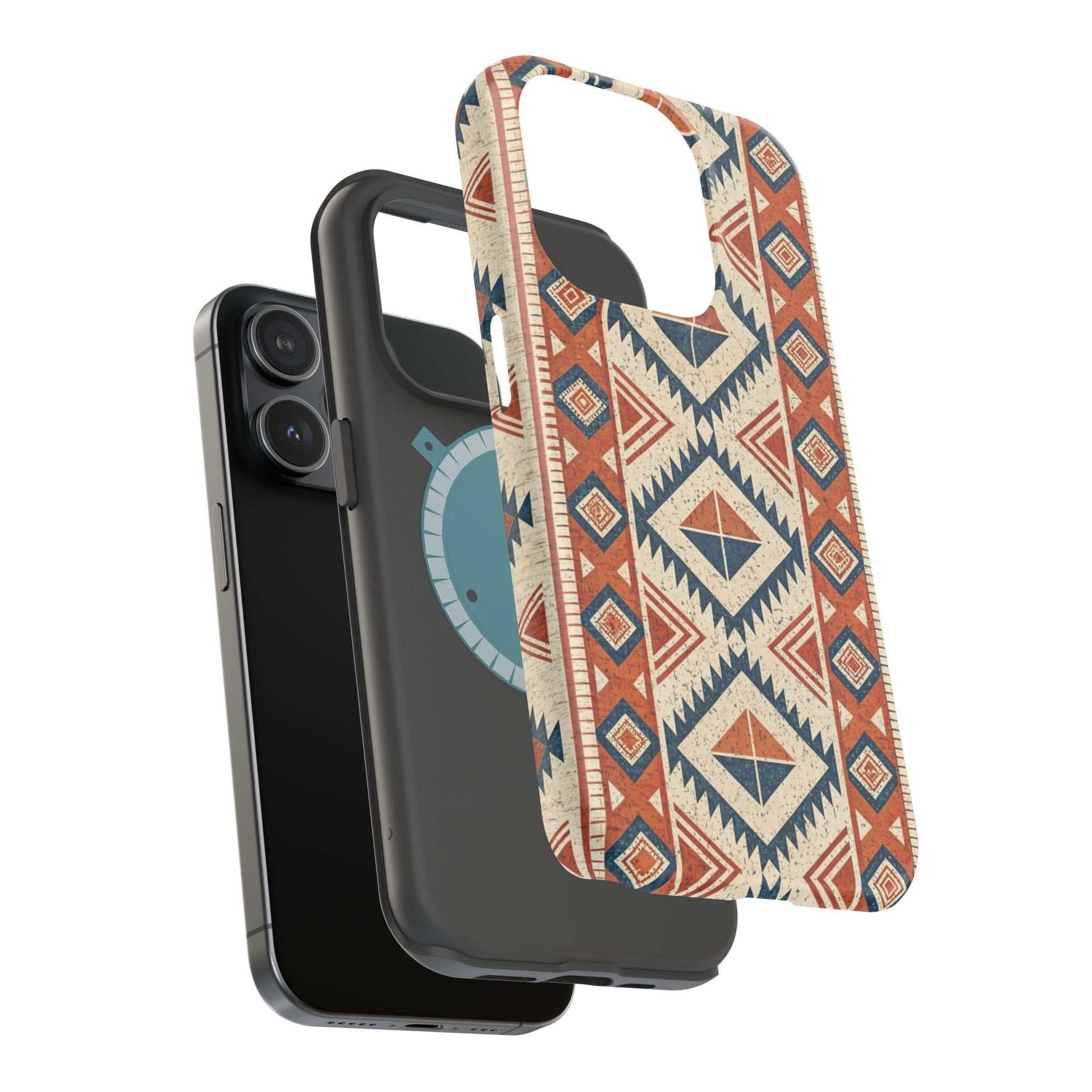 Tribal Inspired Pattern magnetic tough case for iPhone with durable polycarbonate and TPU protection