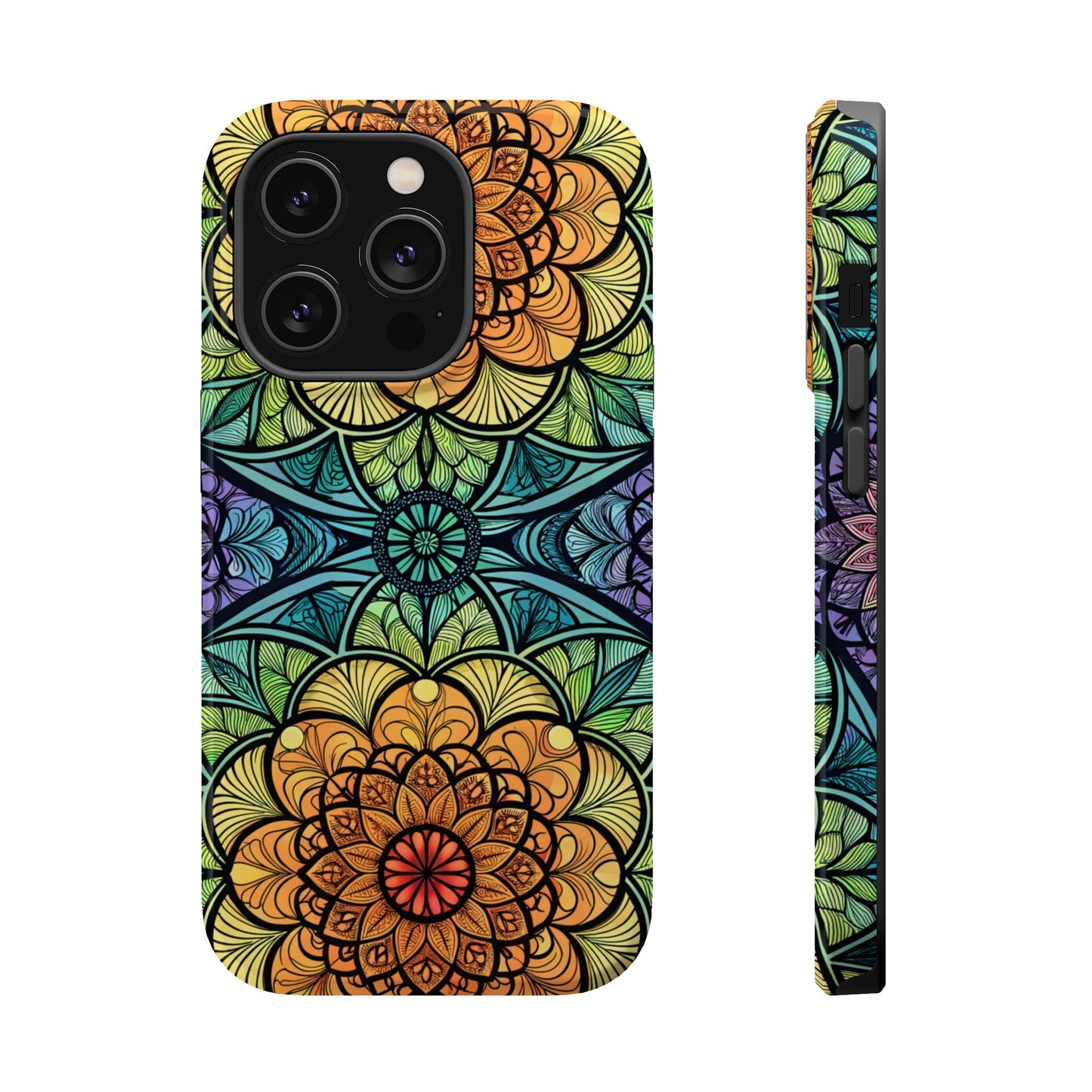 Hypnotic Colorful Kaleidoscope iPhone Case – Durable, Stylish, MagSafe Compatible