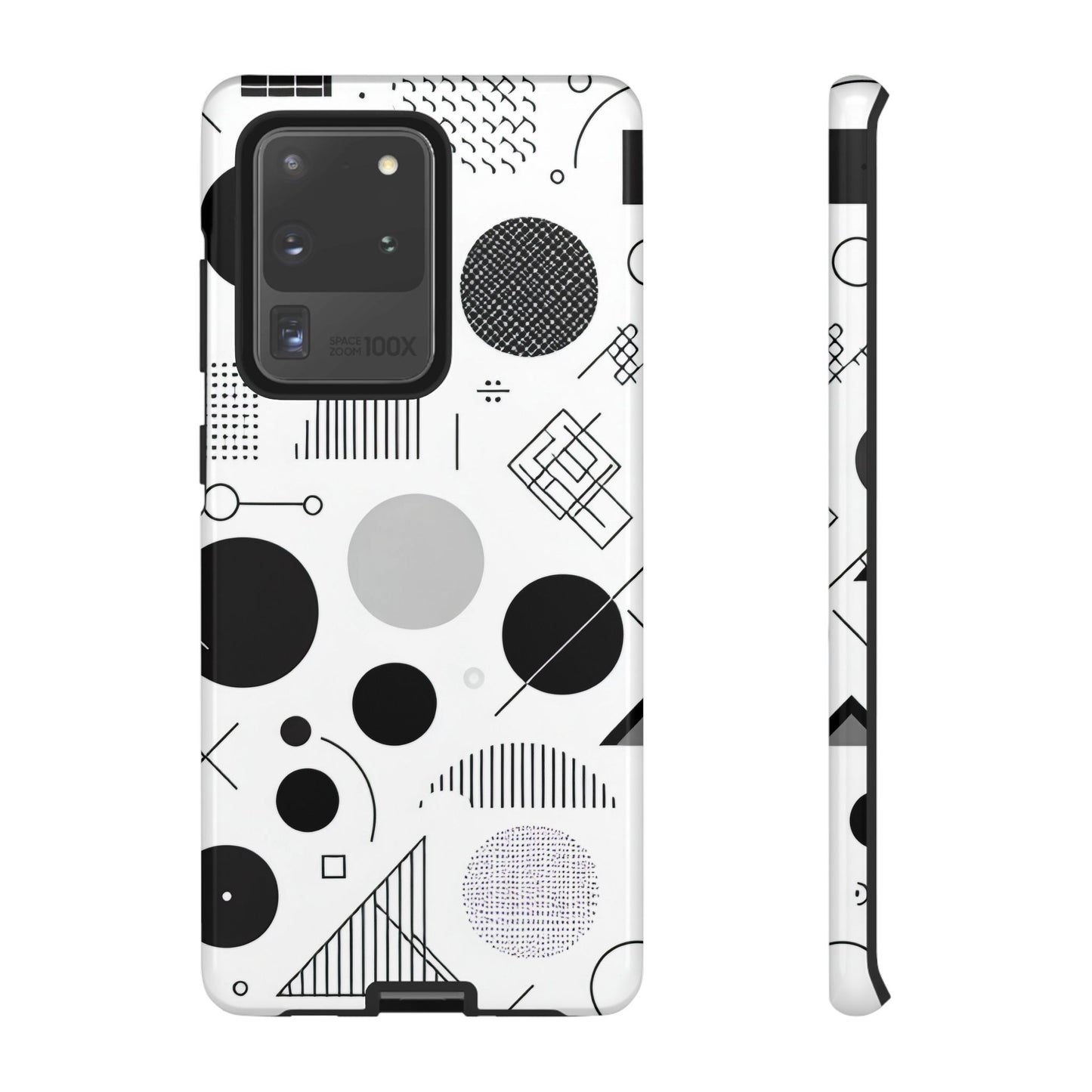 Black and White Abstract Art Design Samsung Tough Case