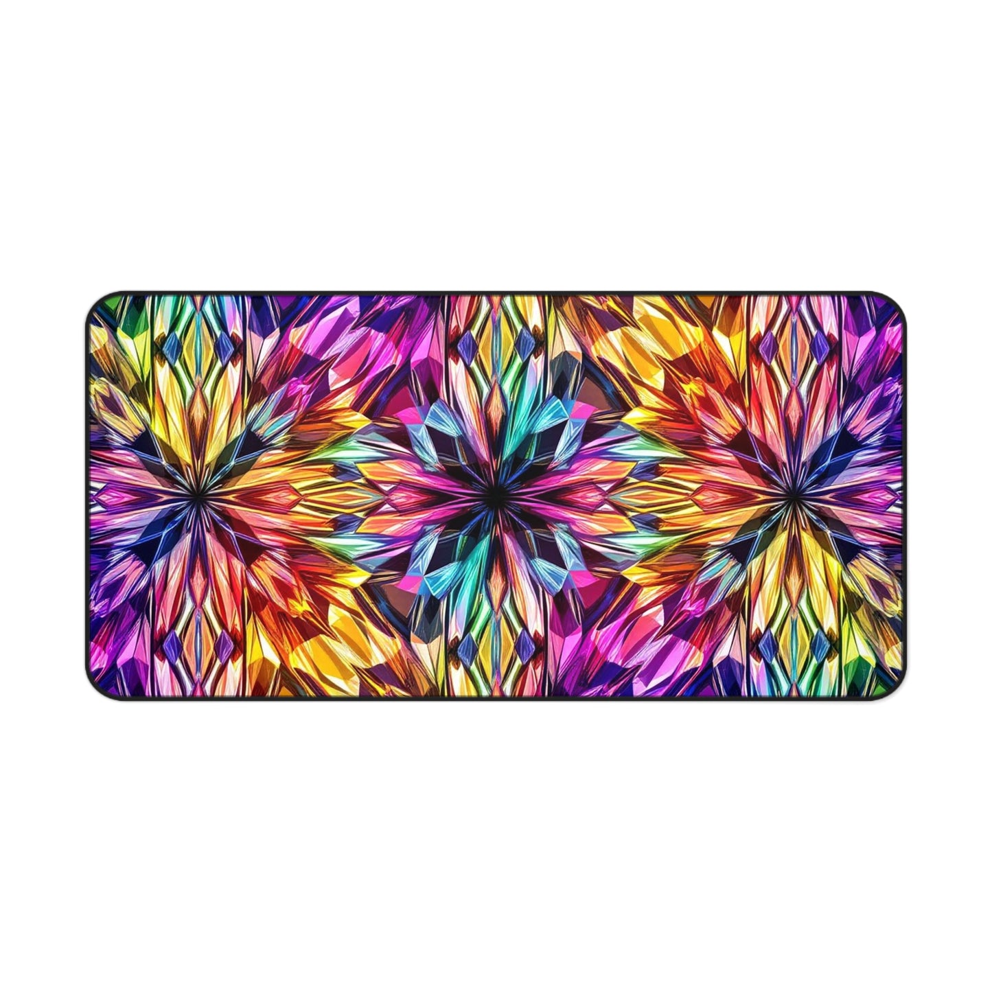 Rainbow Starbust Design Desk Mat