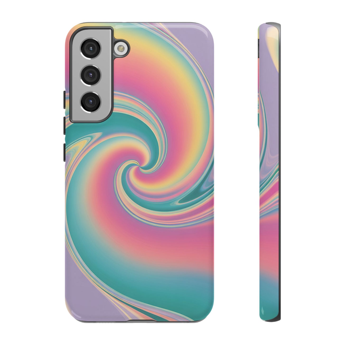 Cotton Candy Rainbow Swirl Design Samsung Tough Case