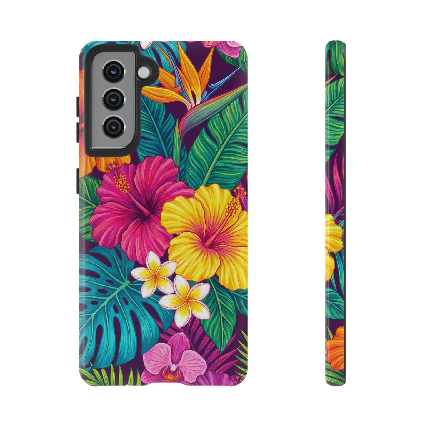 Tropical Samsung Phone Case — Vibrant Floral Tough Case