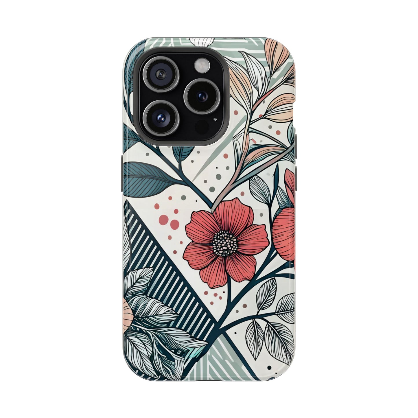 Geometric Flower iPhone Tough Case