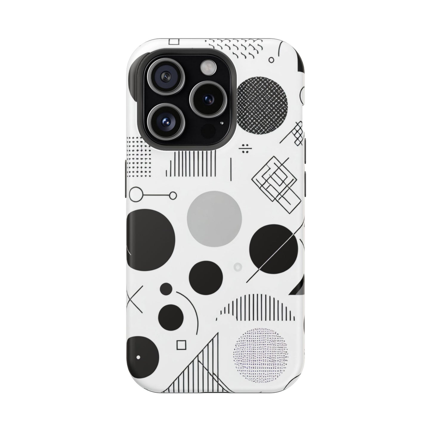 Black and White Abstract Art iPhone Case