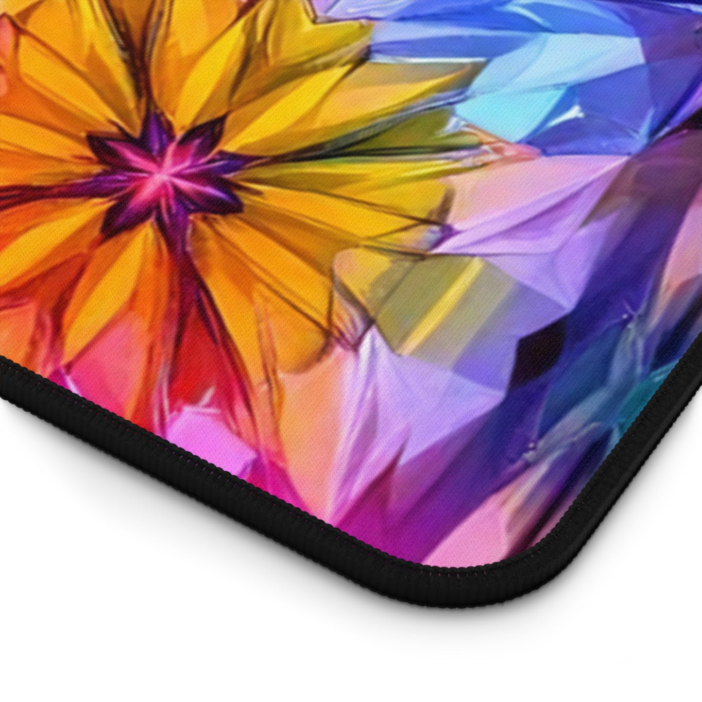 Rainbow Starburst Design Desk Mat