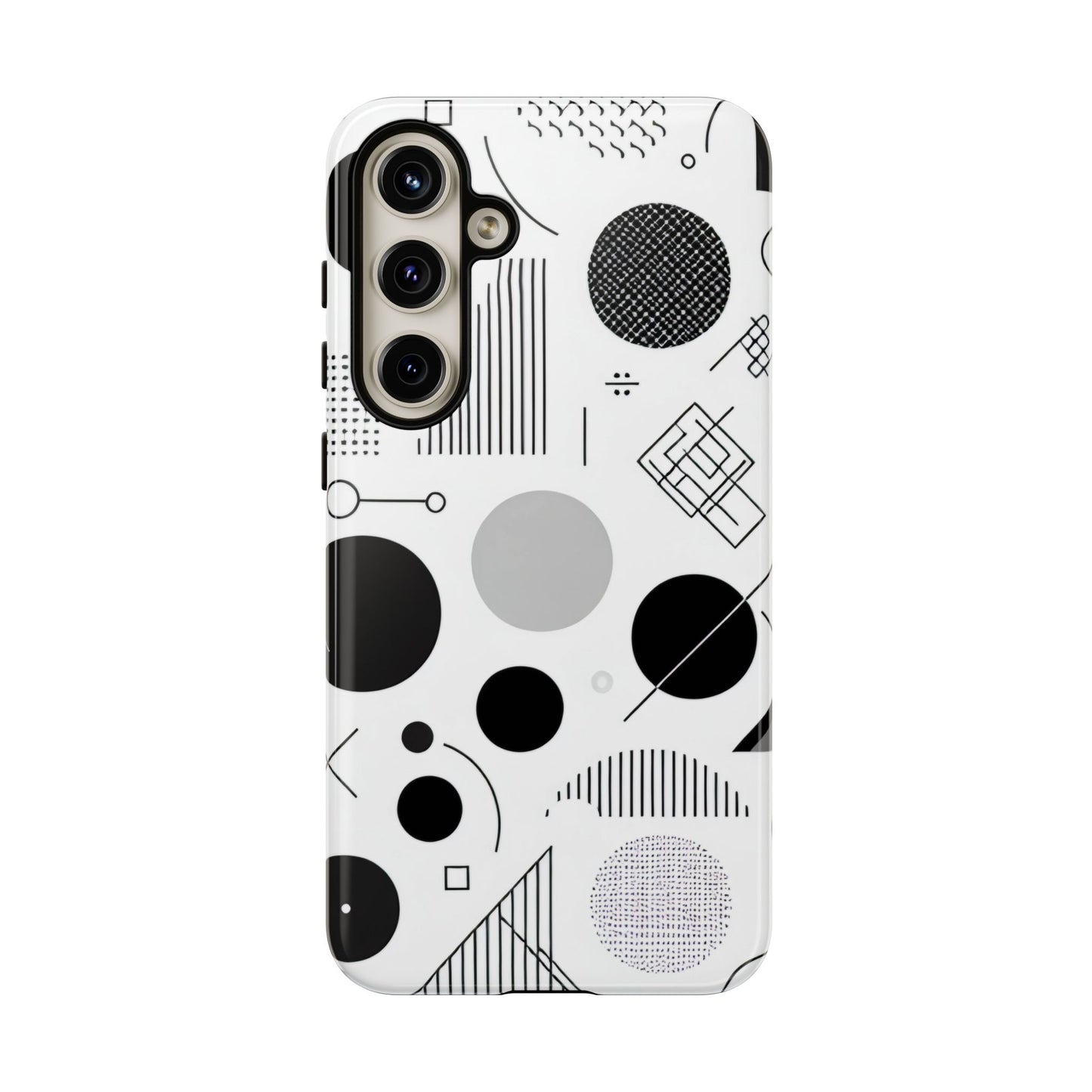 Black and White Abstract Art Design Samsung Tough Case