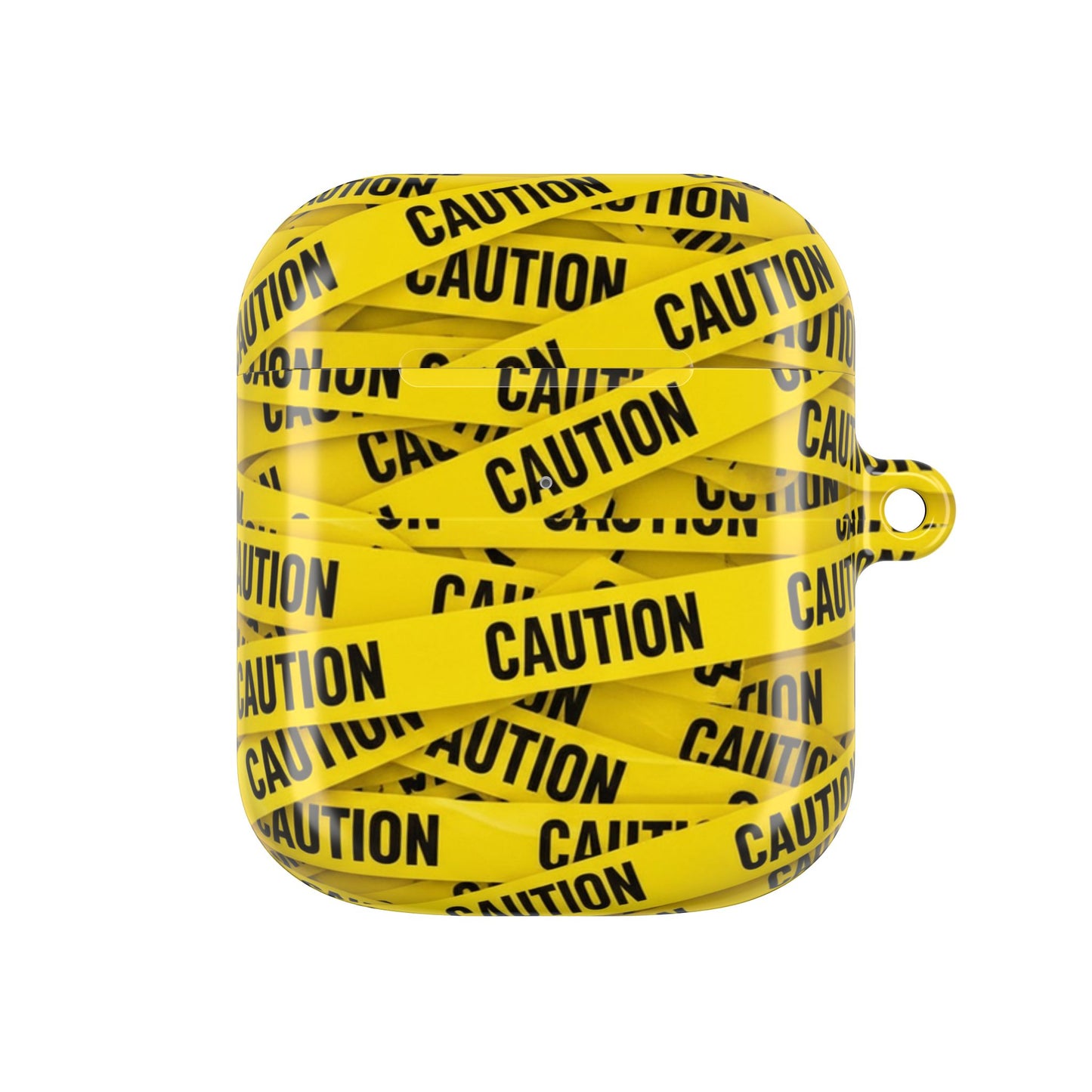 Caution Tape Covered AirPod Case