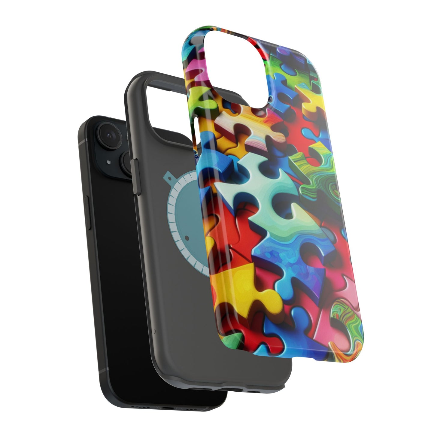 Rainbow Puzzle iPhone Tough Case