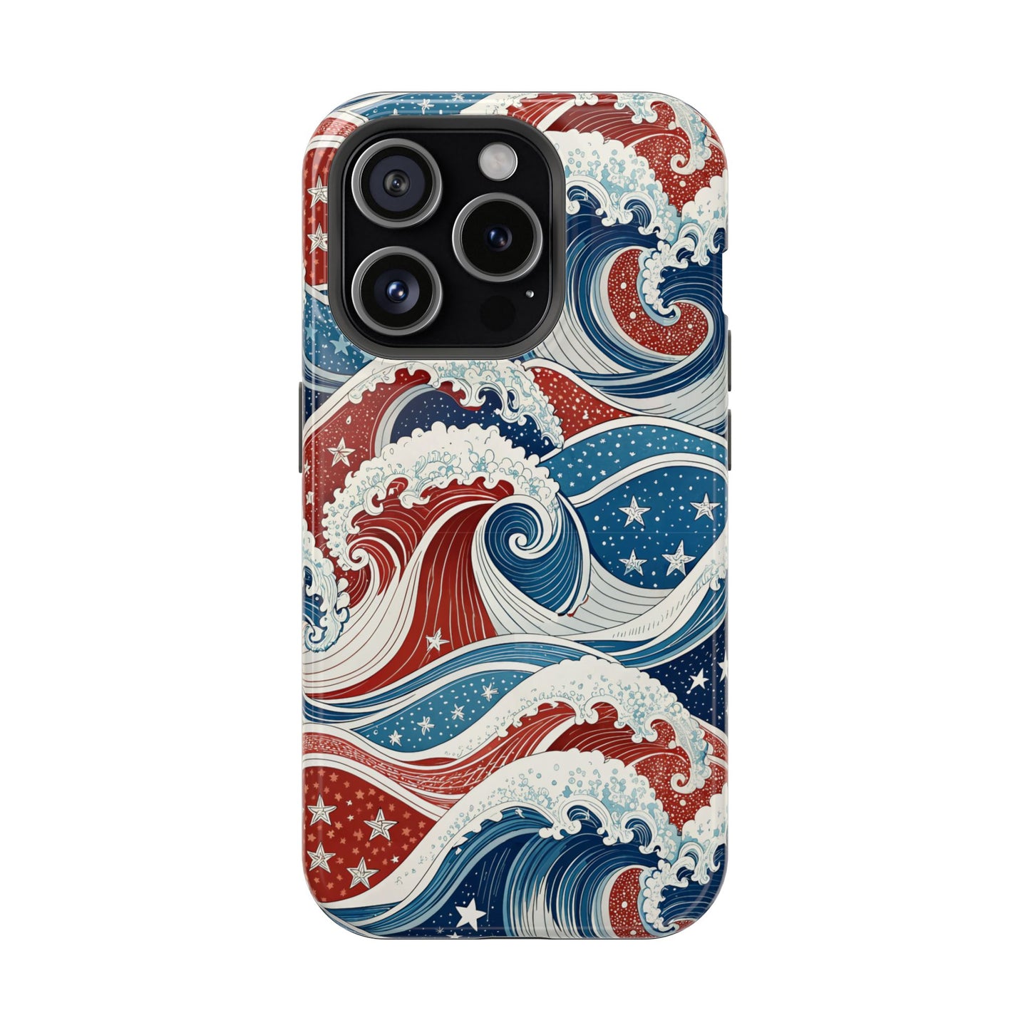 Patriotic Waves Design iPhone Tough Case