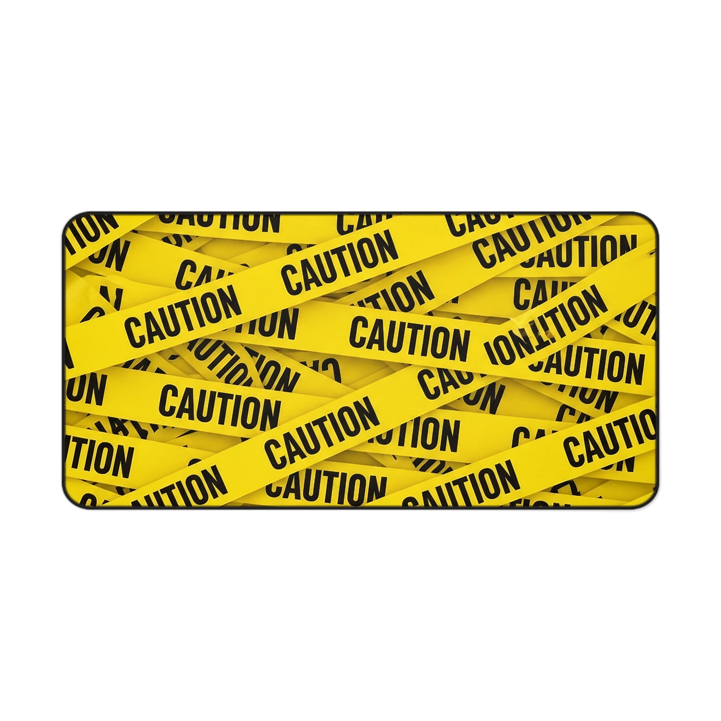 Desk Mat - Caution Tape Filled