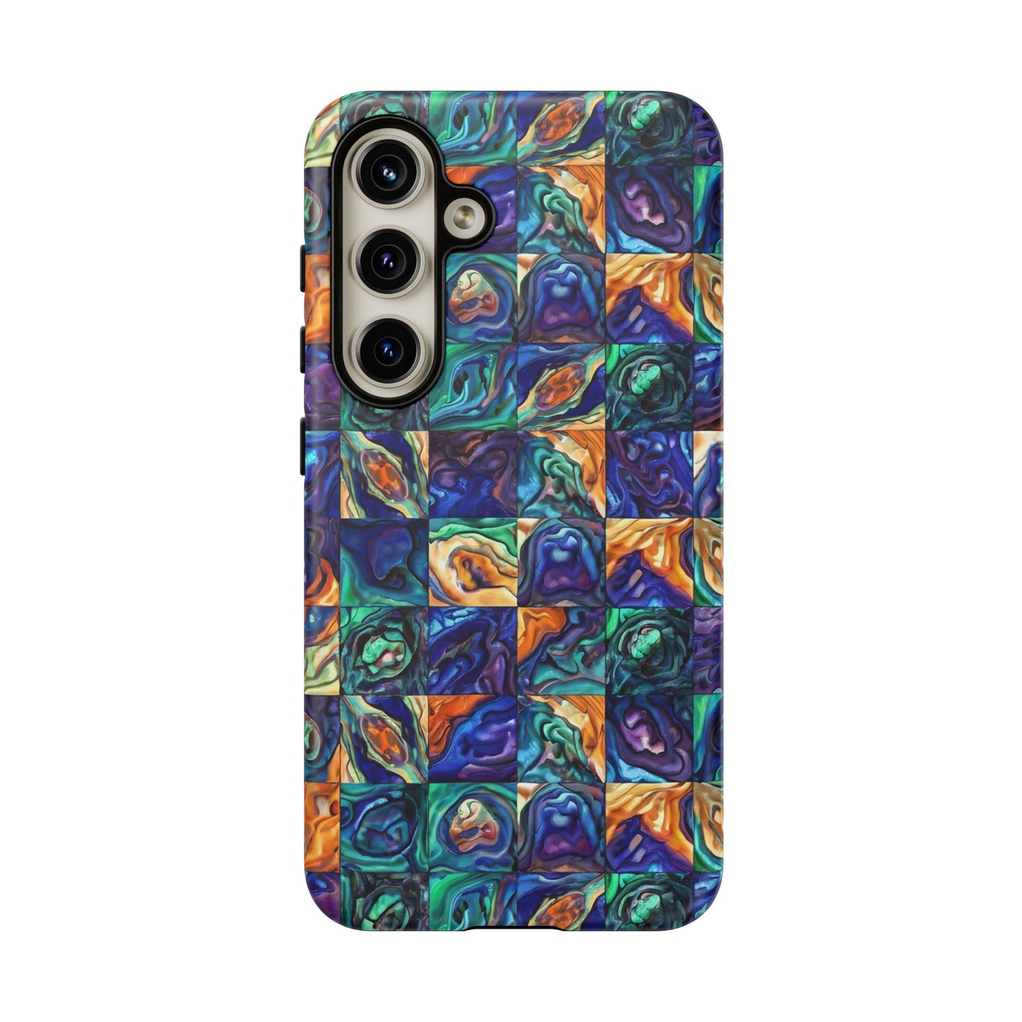 Abstract Purple & Green Sea Scape Samsung Phone Tough Case
