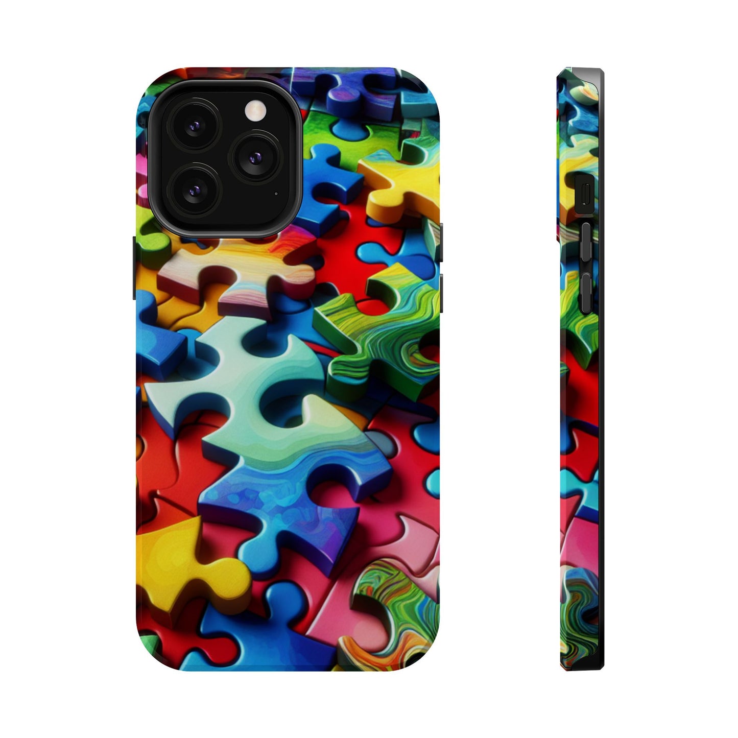Rainbow Puzzle iPhone Tough Case