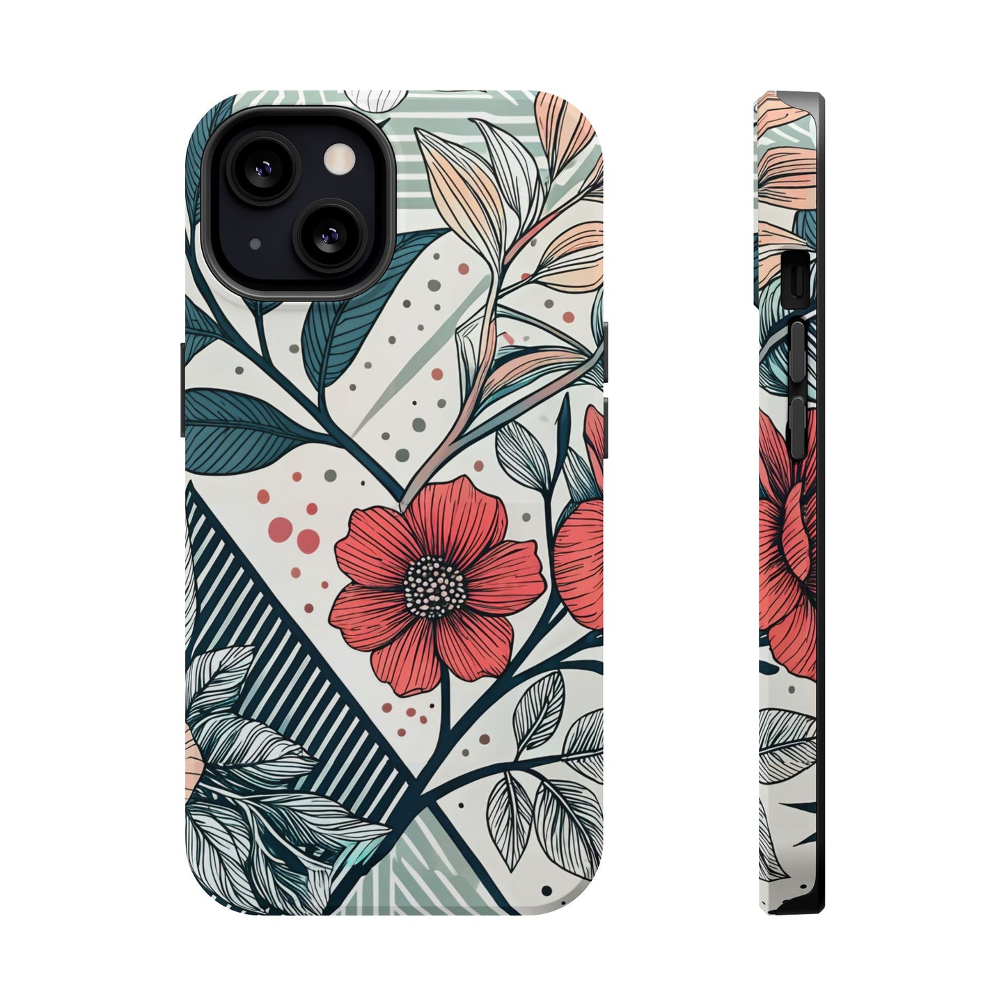 Geometric Flower iPhone Tough Case