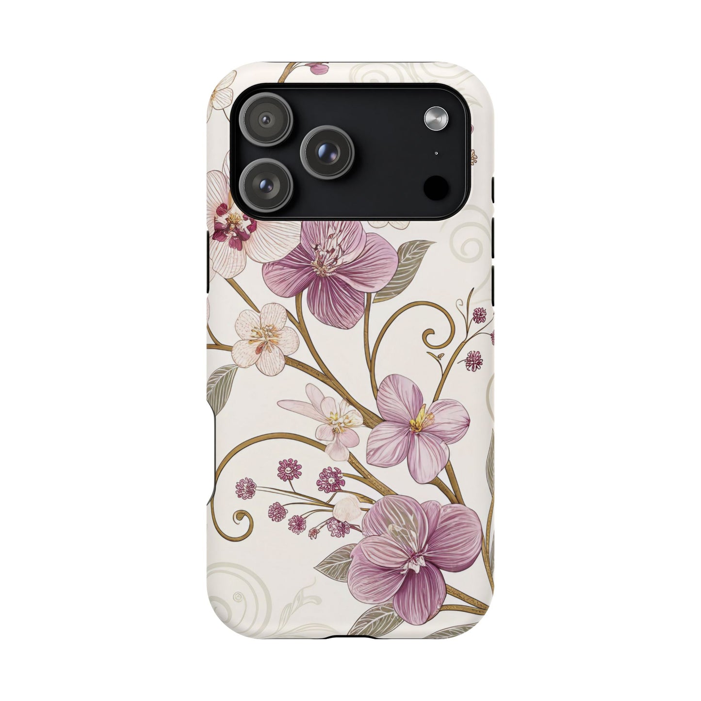 Purple Flower Design iPhone Tough Case