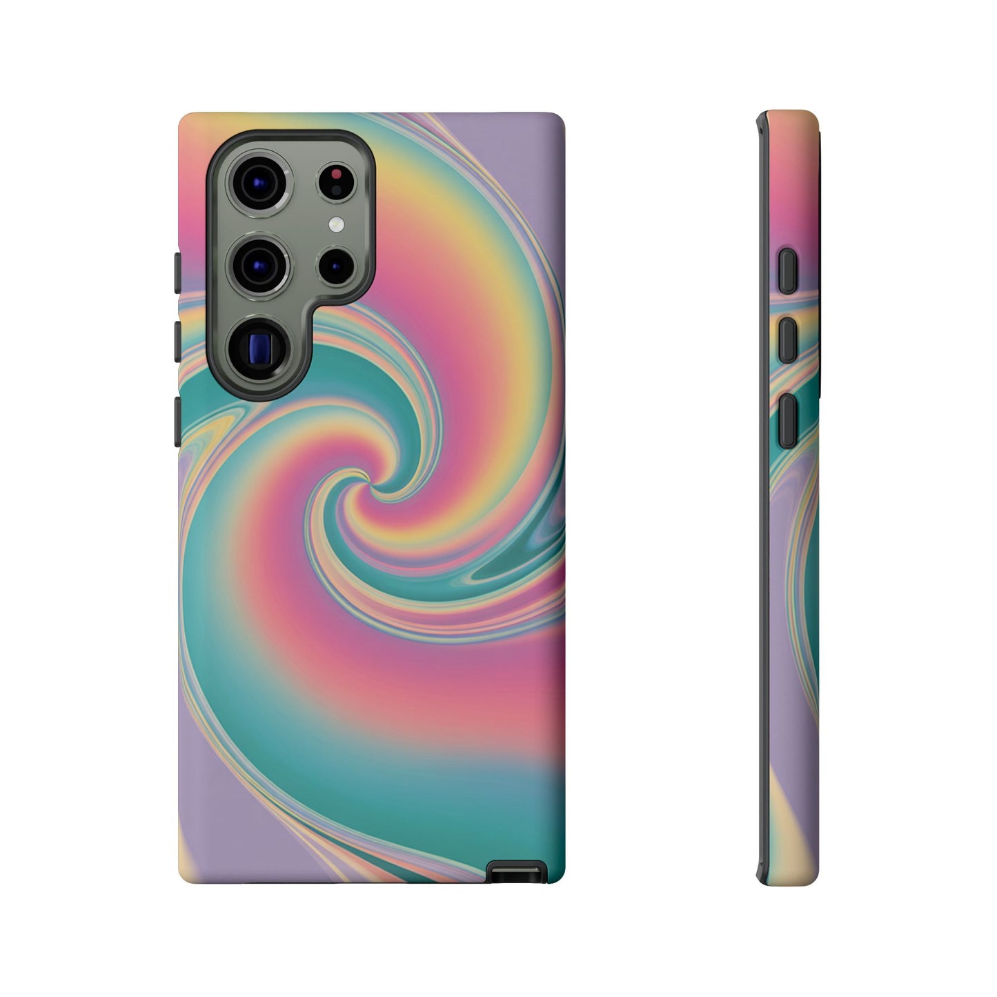 Cotton Candy Rainbow Swirl Design Samsung Tough Case