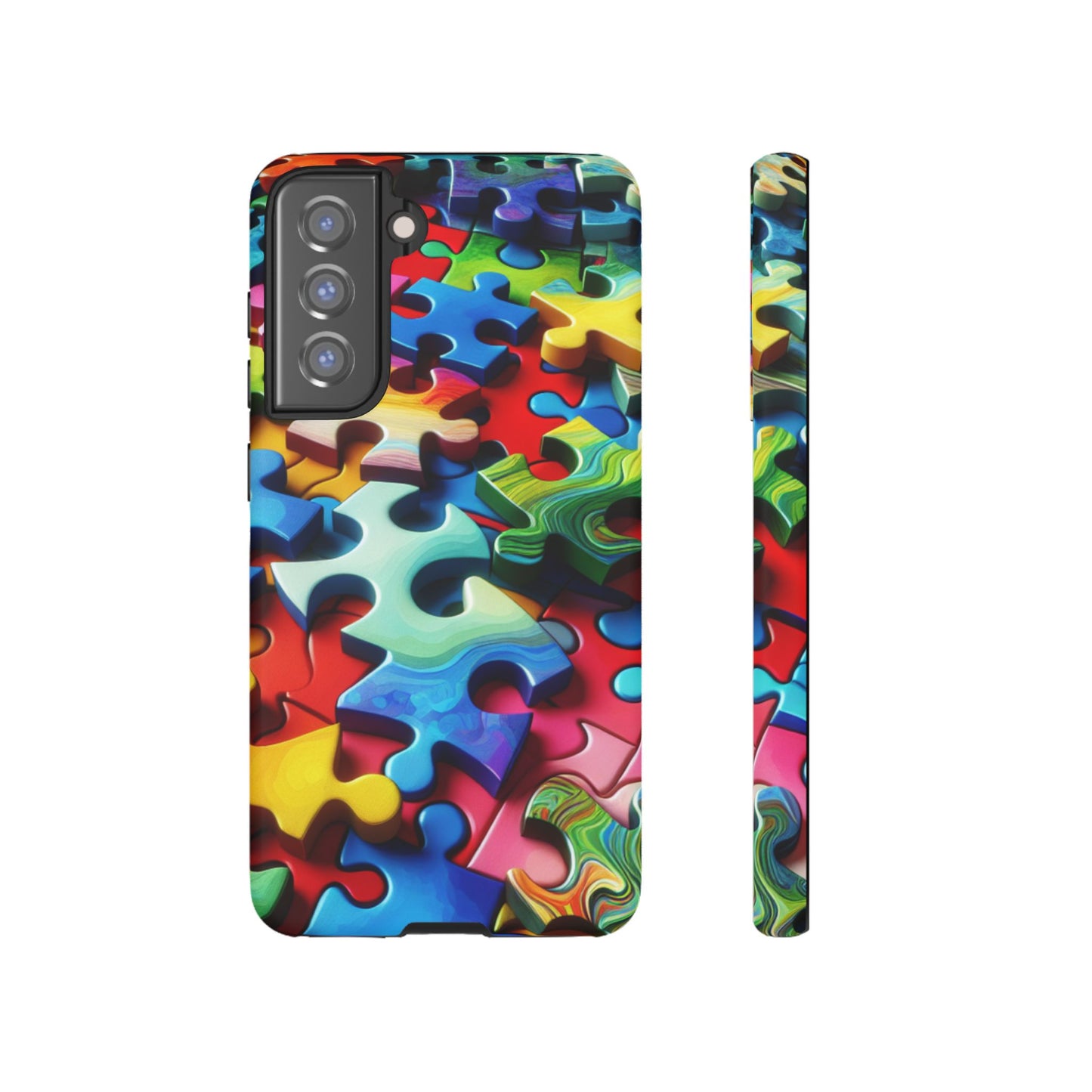 Rainbow Puzzle Design Samsung Tough Case