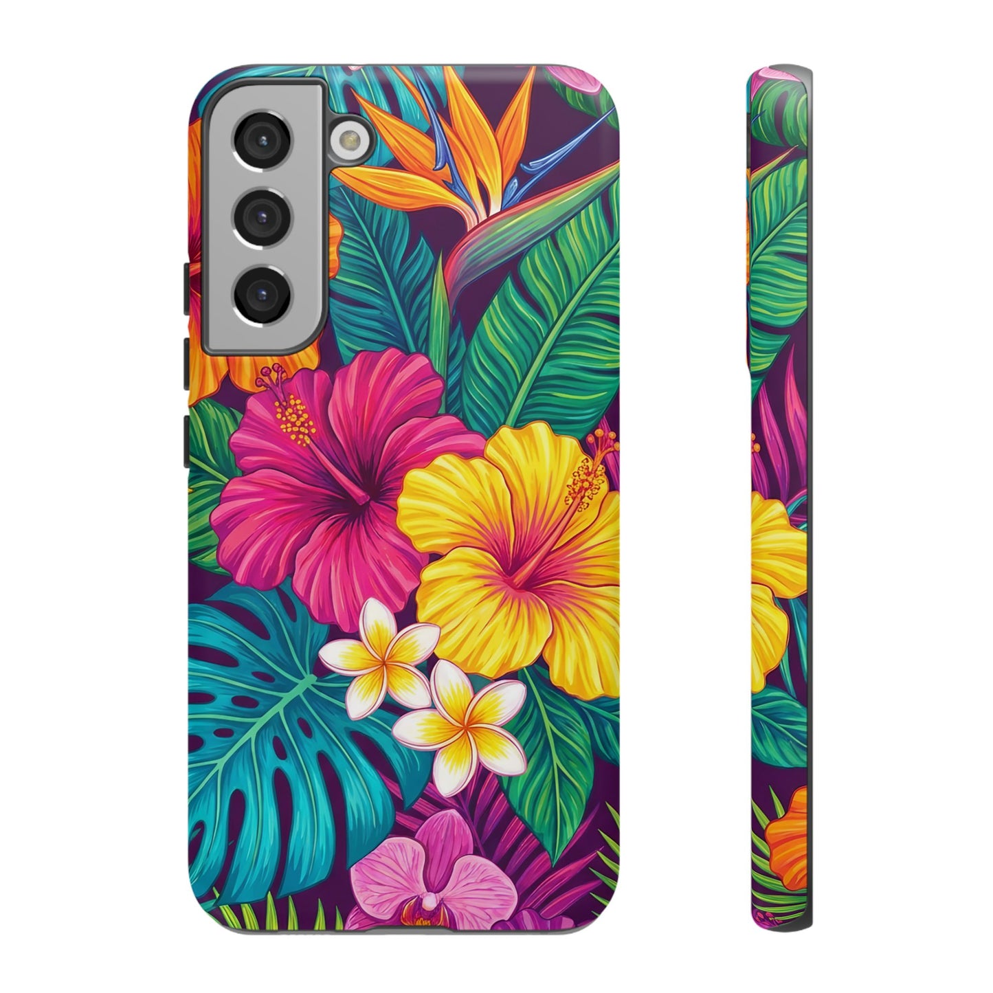 Tropical Samsung Phone Case — Vibrant Floral Tough Case