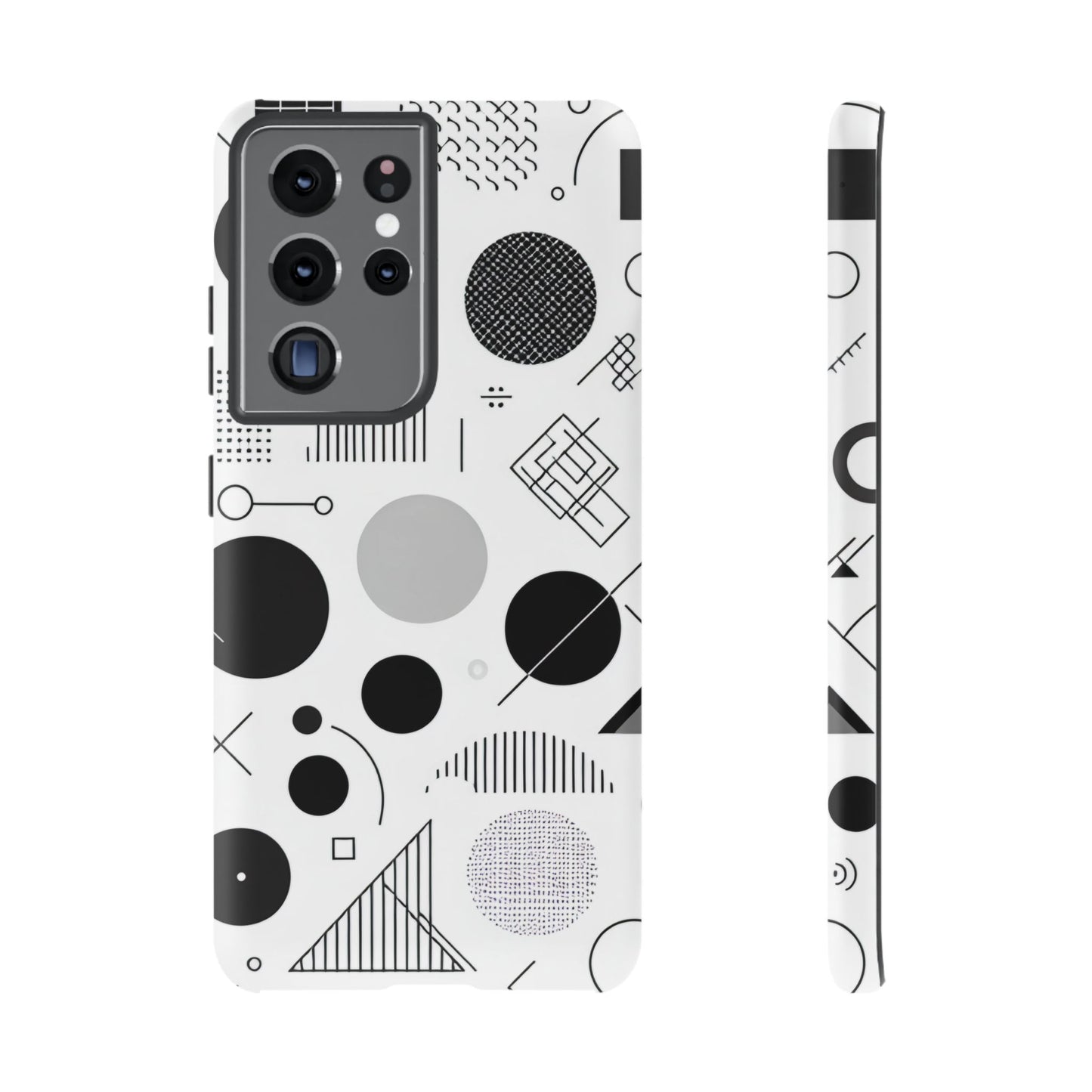 Black and White Abstract Art Design Samsung Tough Case