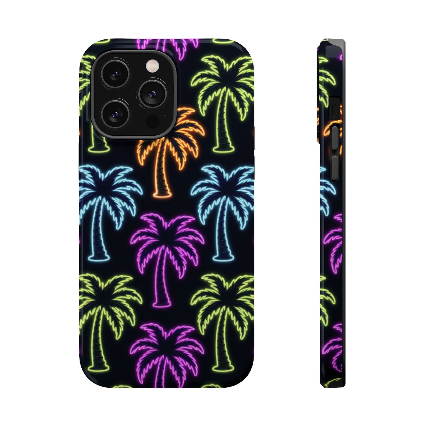 Neon Palm Tree iPhone Tough Case
