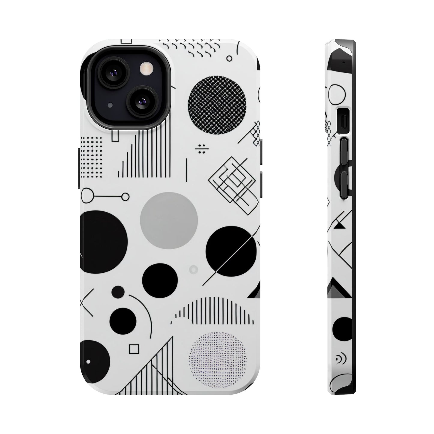 Black and White Abstract Art iPhone Case