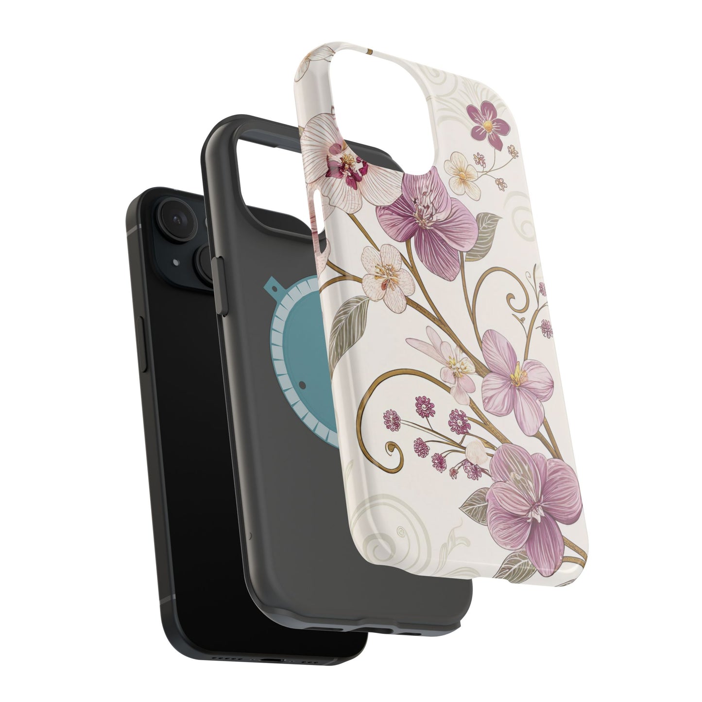 Purple Flower Design iPhone Tough Case