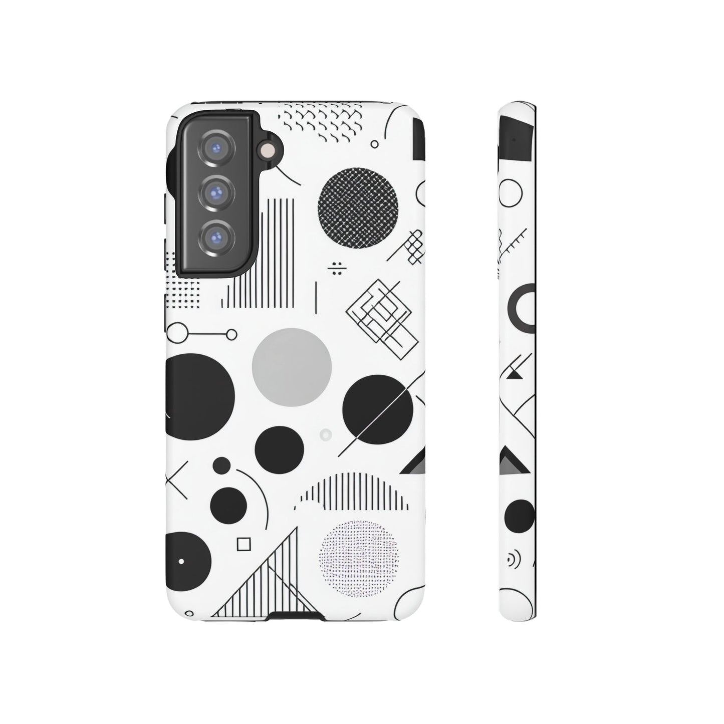 Black and White Abstract Art Design Samsung Tough Case