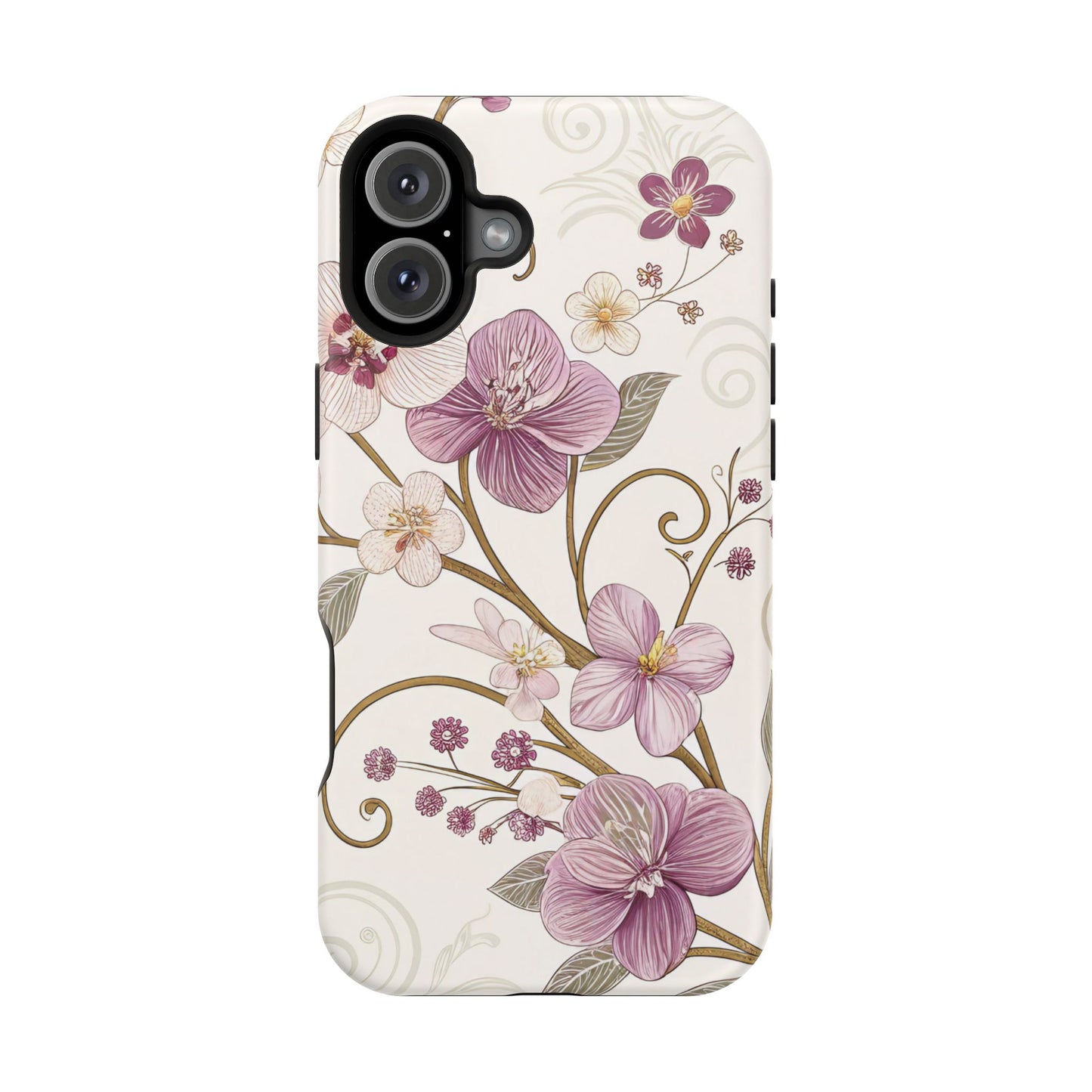 Purple Flower Design iPhone Tough Case