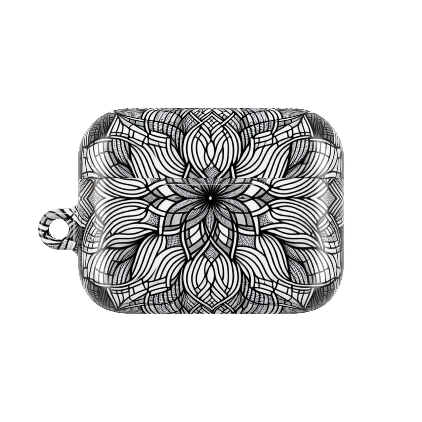 AirPod Case - Black and White Art Explosion Design