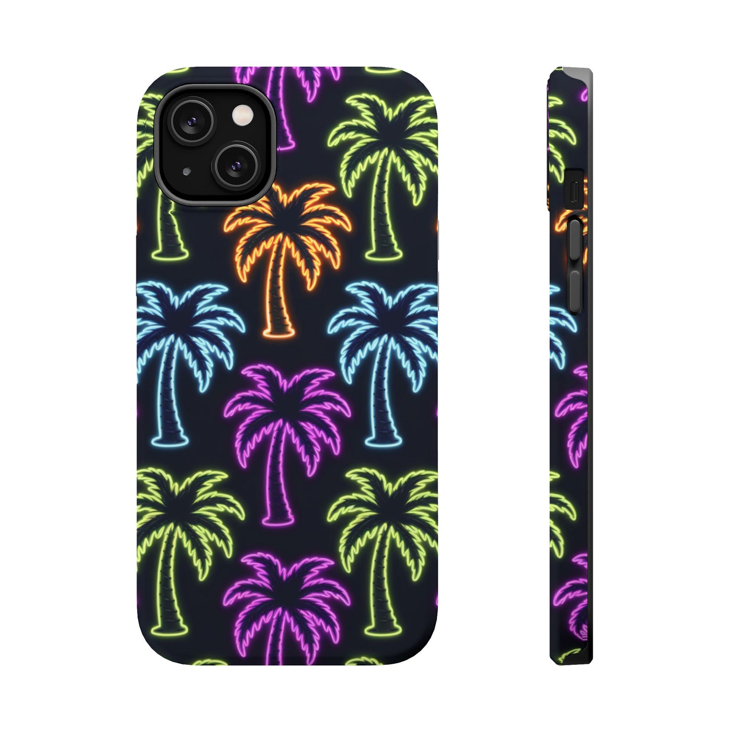 Neon Palm Tree iPhone Tough Case