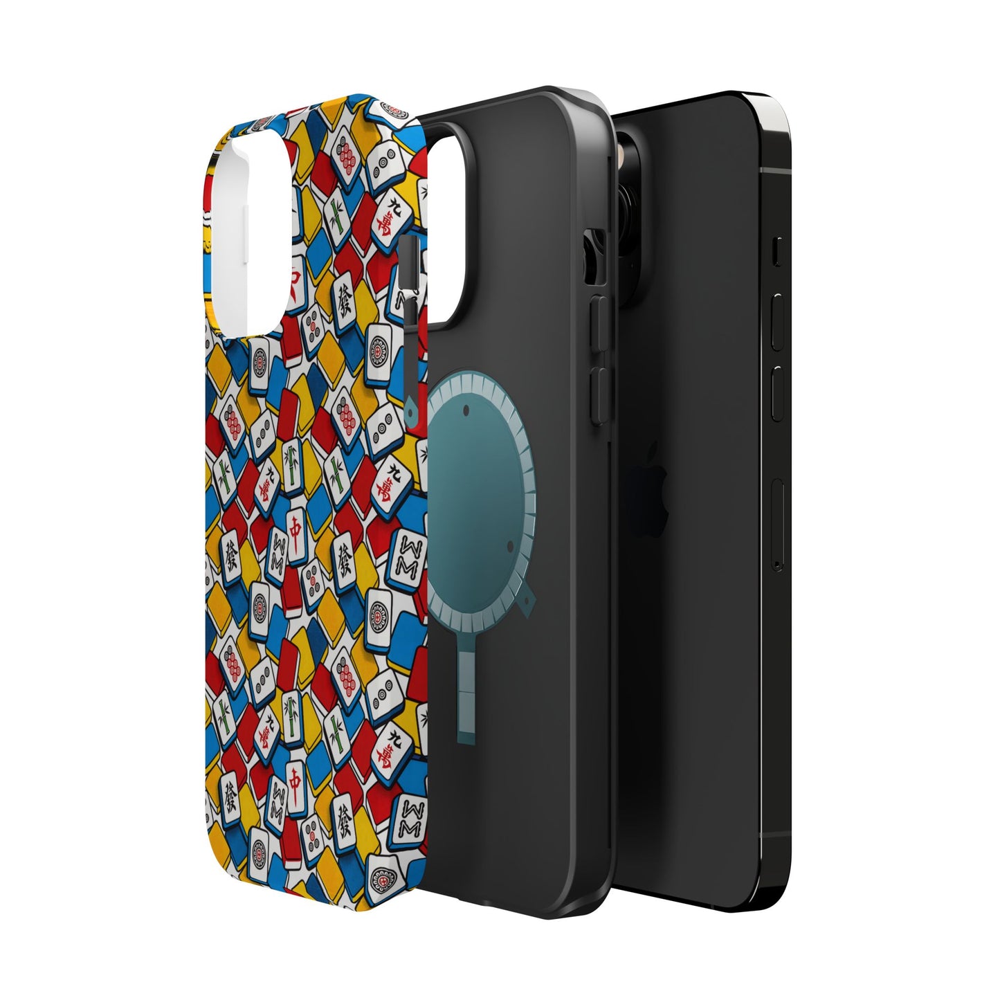 Mahjong-Inspired Vibrant iPhone Case — Magnetic Impact-Resistant