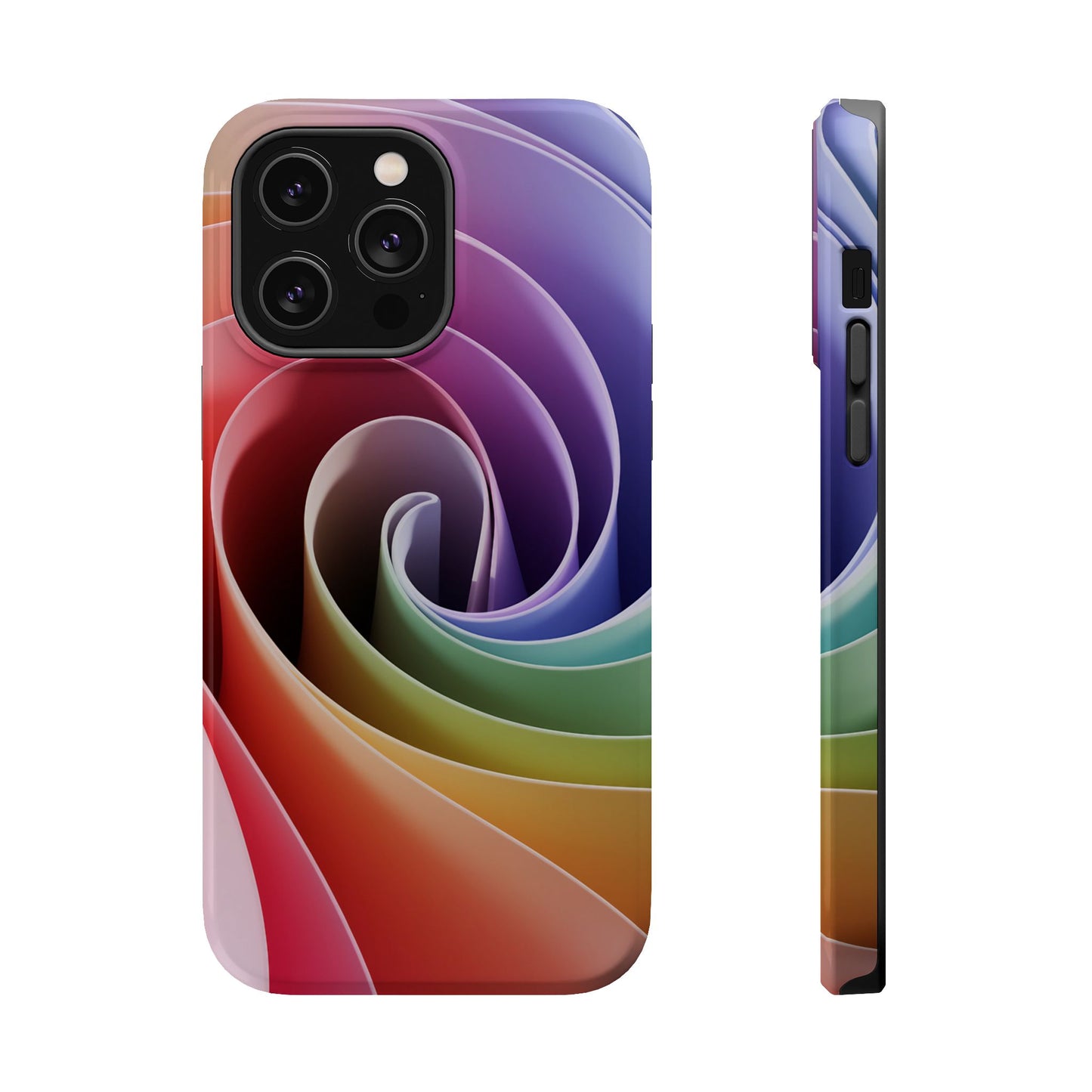 Twisted Rainbow Swirl Design iPhone Tough Case