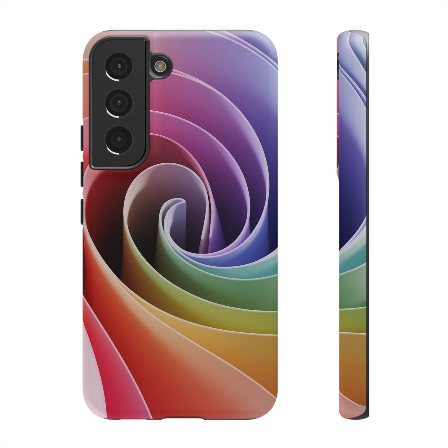 Phone Case - Twisted Rainbow Swirl Design for Samsung Galaxy