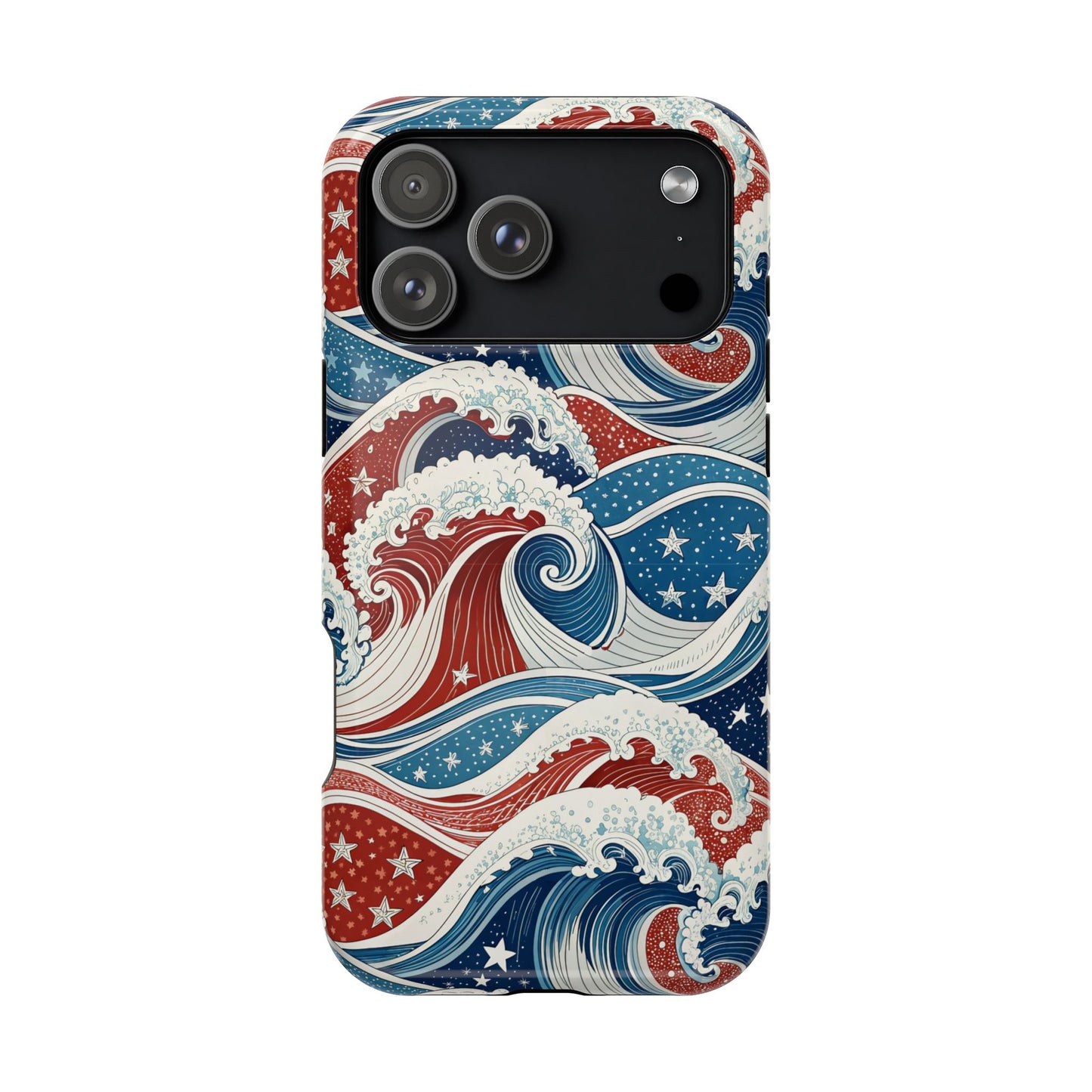 Patriotic Waves Design iPhone Tough Case
