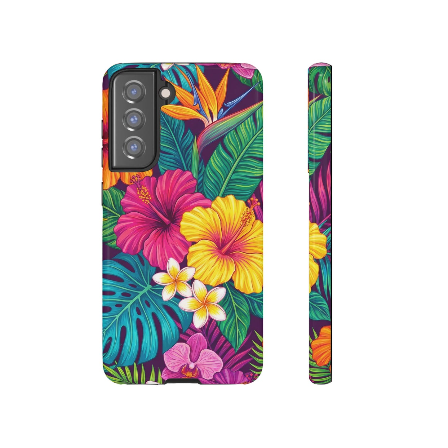 Tropical Samsung Phone Case — Vibrant Floral Tough Case