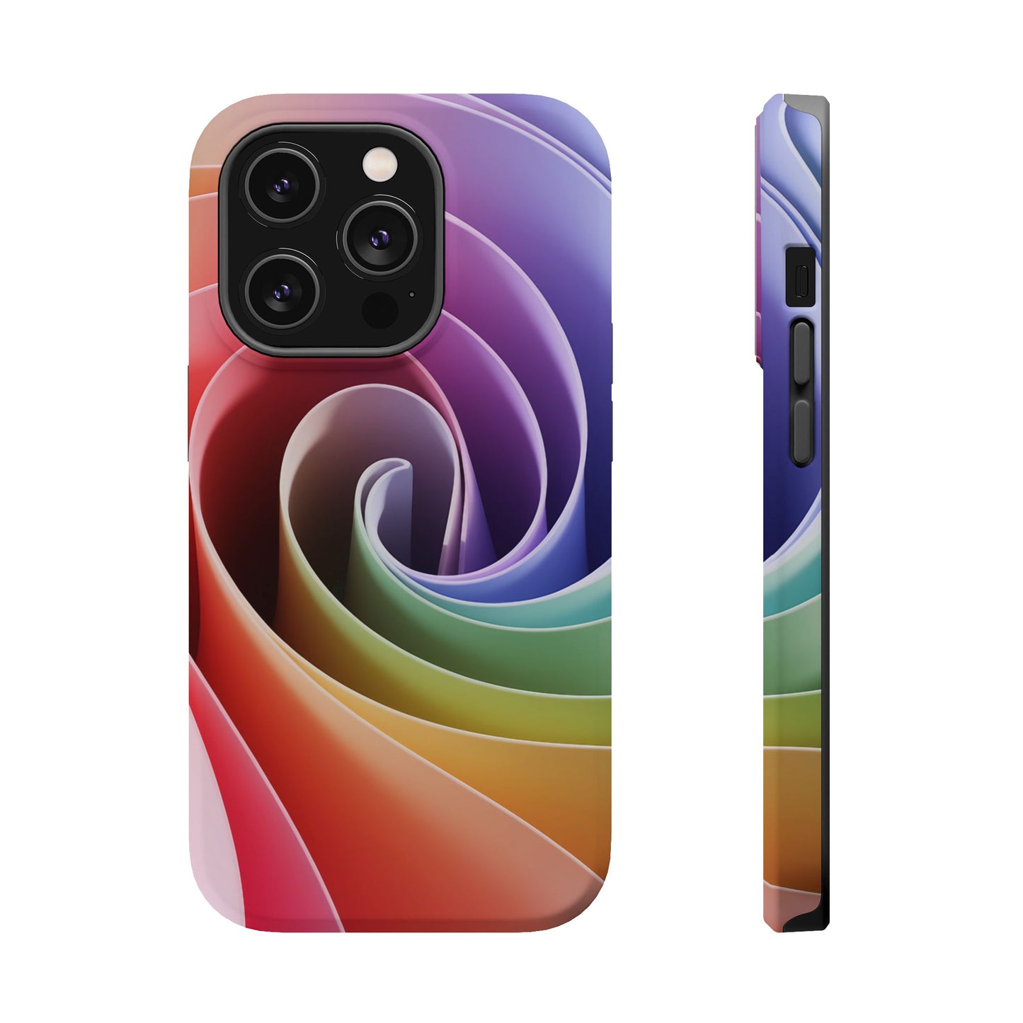 Twisted Rainbow Swirl Design iPhone Tough Case