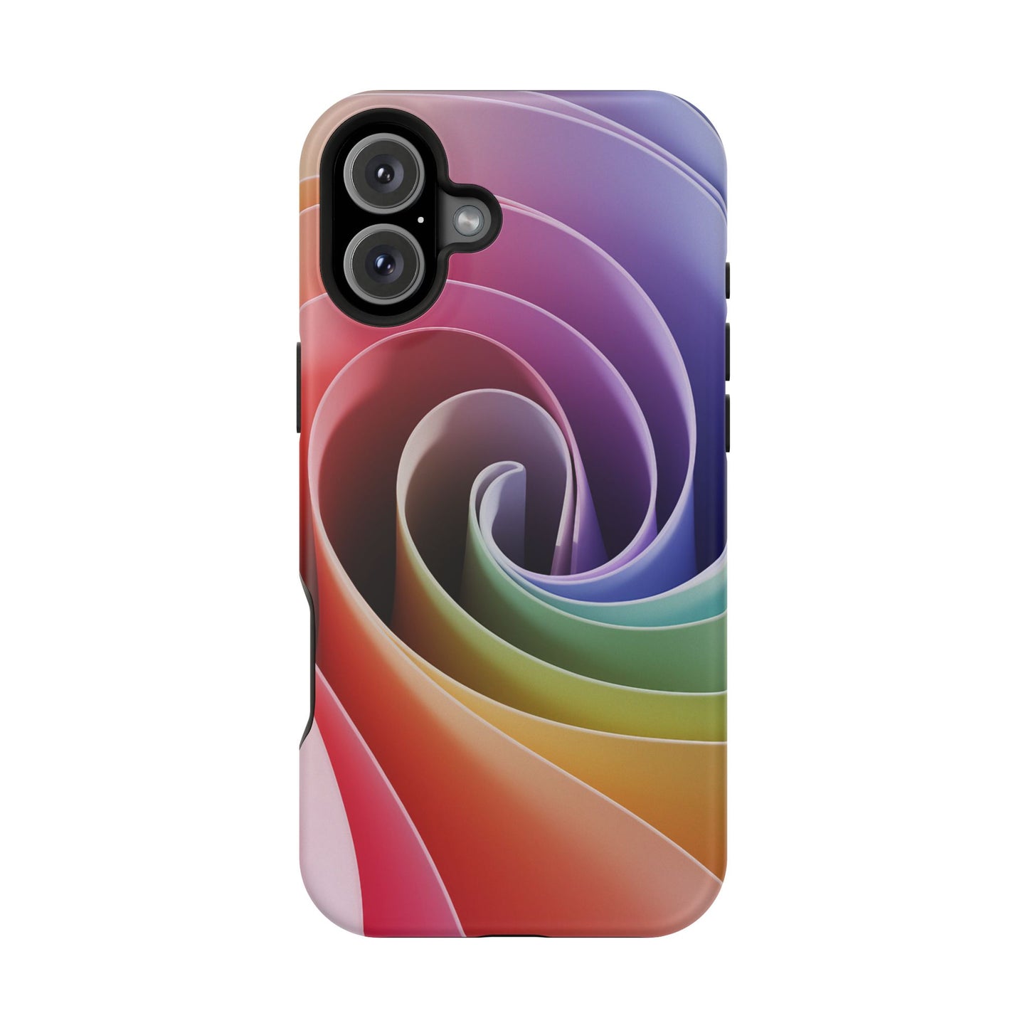 Twisted Rainbow Swirl Design iPhone Tough Case