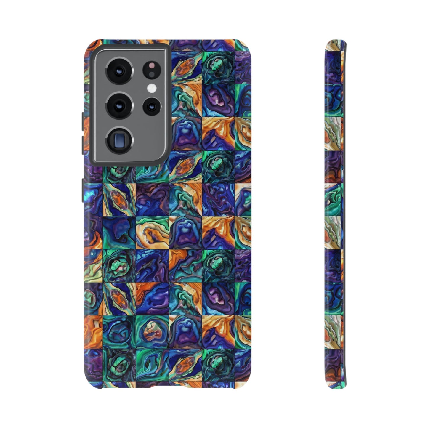 Abstract Purple & Green Sea Scape Samsung Phone Tough Case