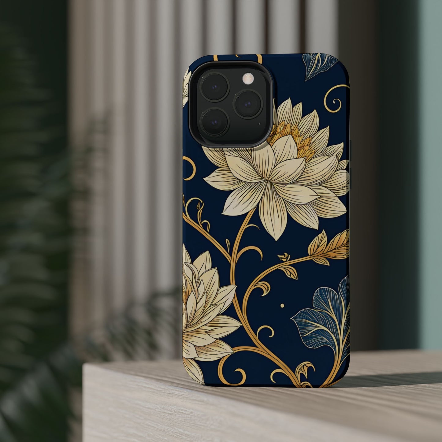 Golden Flower Design iPhone Tough Case