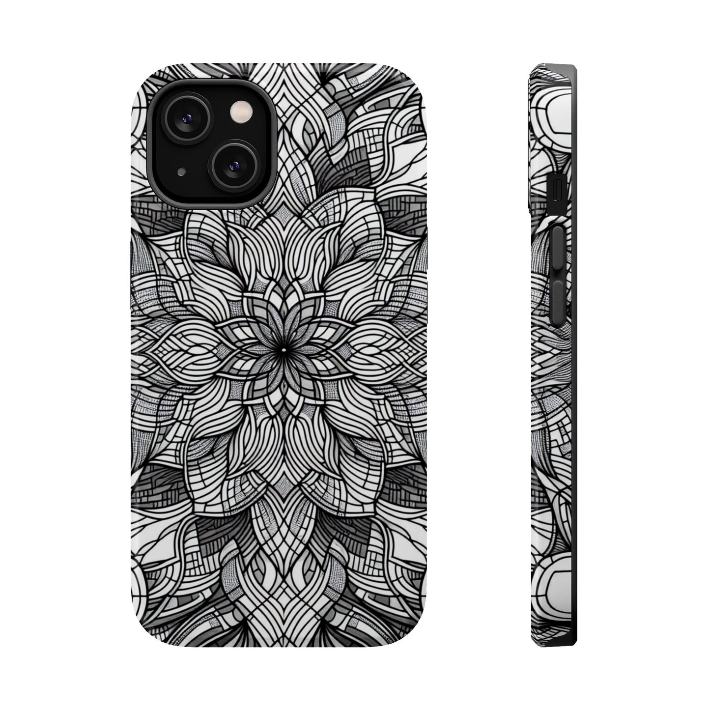 Black and White Art Explosion iPhone Tough Case