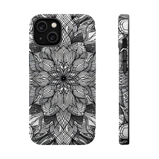 Black and White Art Explosion iPhone Tough Case