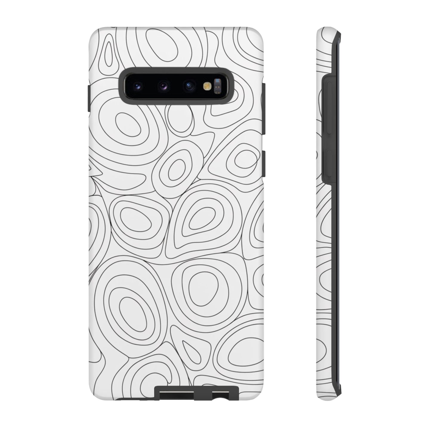 Black and White Abstract Circle Design Samsung Case