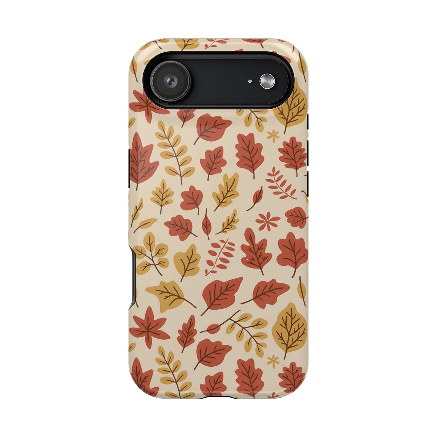 Fall Leaves iPhone tough case with autumn leaf pattern and durable protective design