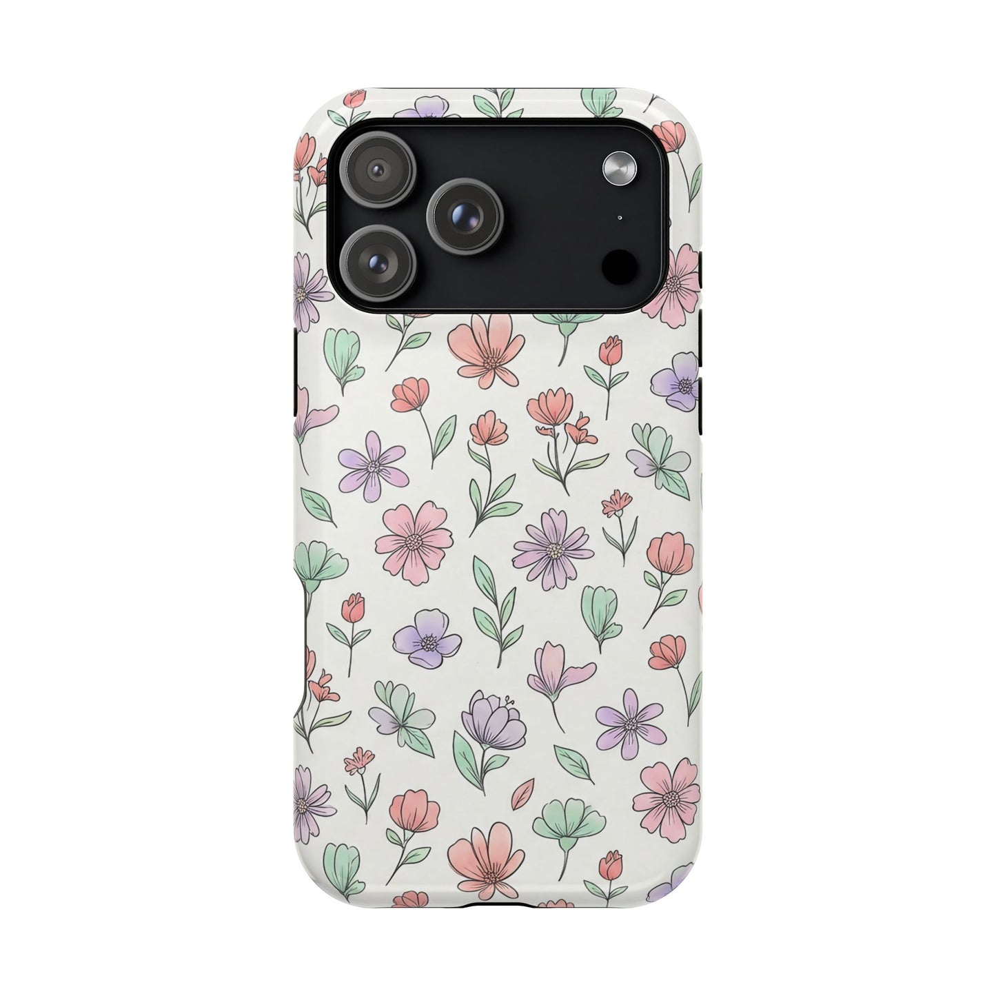 Artistic Floral iPhone Case — Magnetic Impact-Resistant Protection