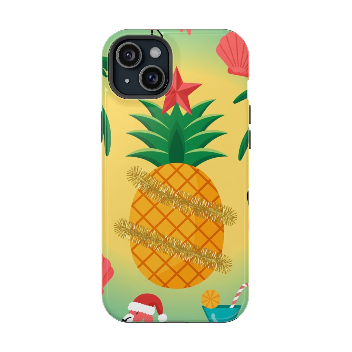 iPhone pineapple Christmas case with festive pineapple and holiday decorations design for iPhone 17 series