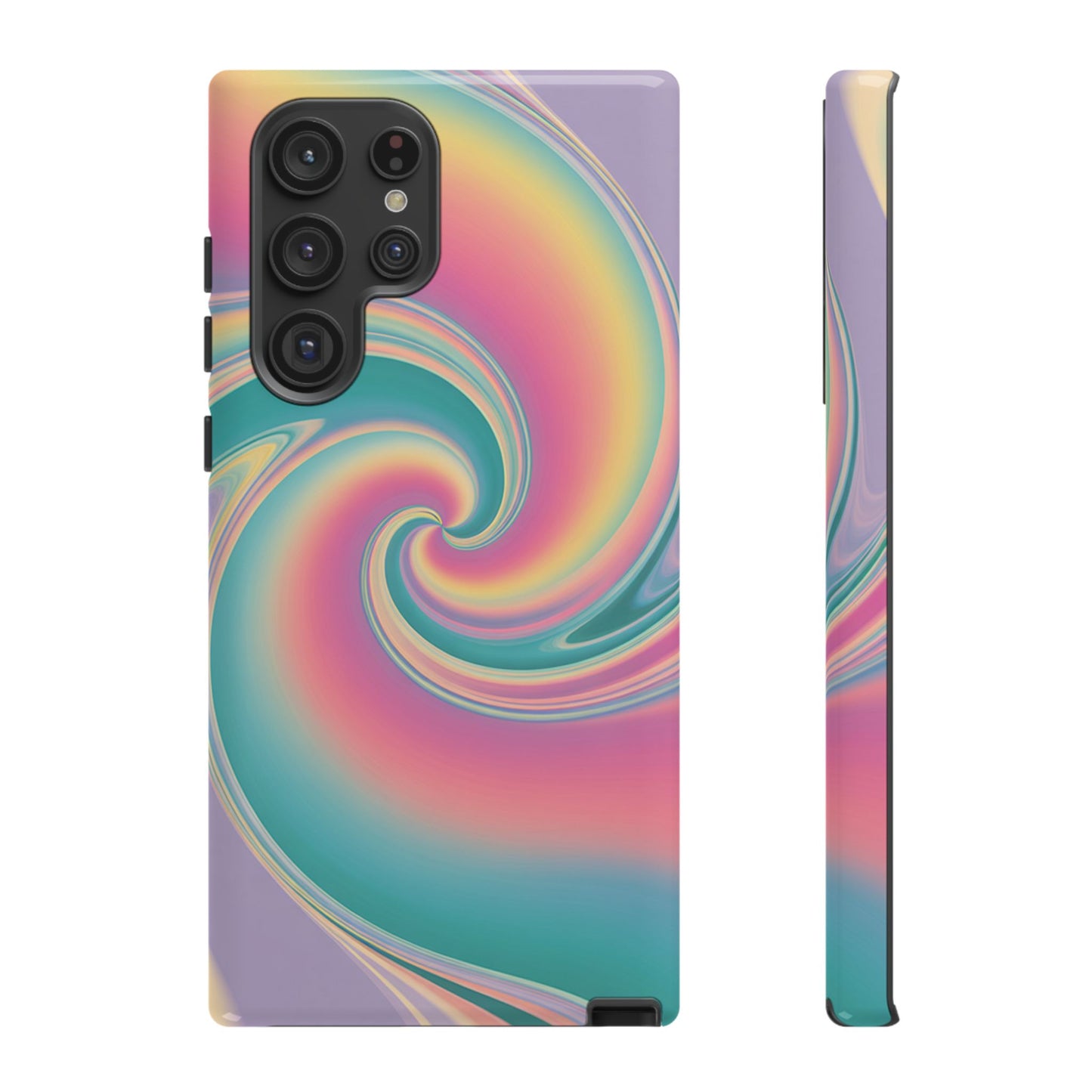 Cotton Candy Rainbow Swirl Design Samsung Tough Case